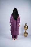 Pintuck Mauve Purple Embroidered Suit Set