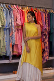 Yellow Hand-Embellished Layered Dress