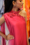 Pink Hand-Embellished Layered Dress