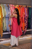 Pink Hand-Embellished Layered Dress