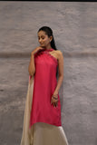 Pink Hand-Embellished Layered Dress