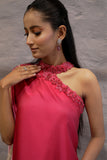 Pink Hand-Embellished Layered Dress