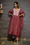 Zamun Mul Chanderi Embroidered Suit Set with Dupatta