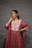 Zamun Mul Chanderi Embroidered Suit Set with Dupatta