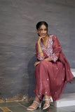 Zamun Mul Chanderi Embroidered Suit Set with Dupatta