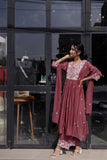 Zamun Mul Chanderi Embroidered Suit Set with Dupatta