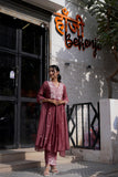 Zamun Mul Chanderi Embroidered Suit Set with Dupatta