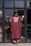 Zamun Mul Chanderi Embroidered Suit Set with Dupatta
