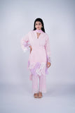 Schiffli Suit Set with Ombré Cutwork