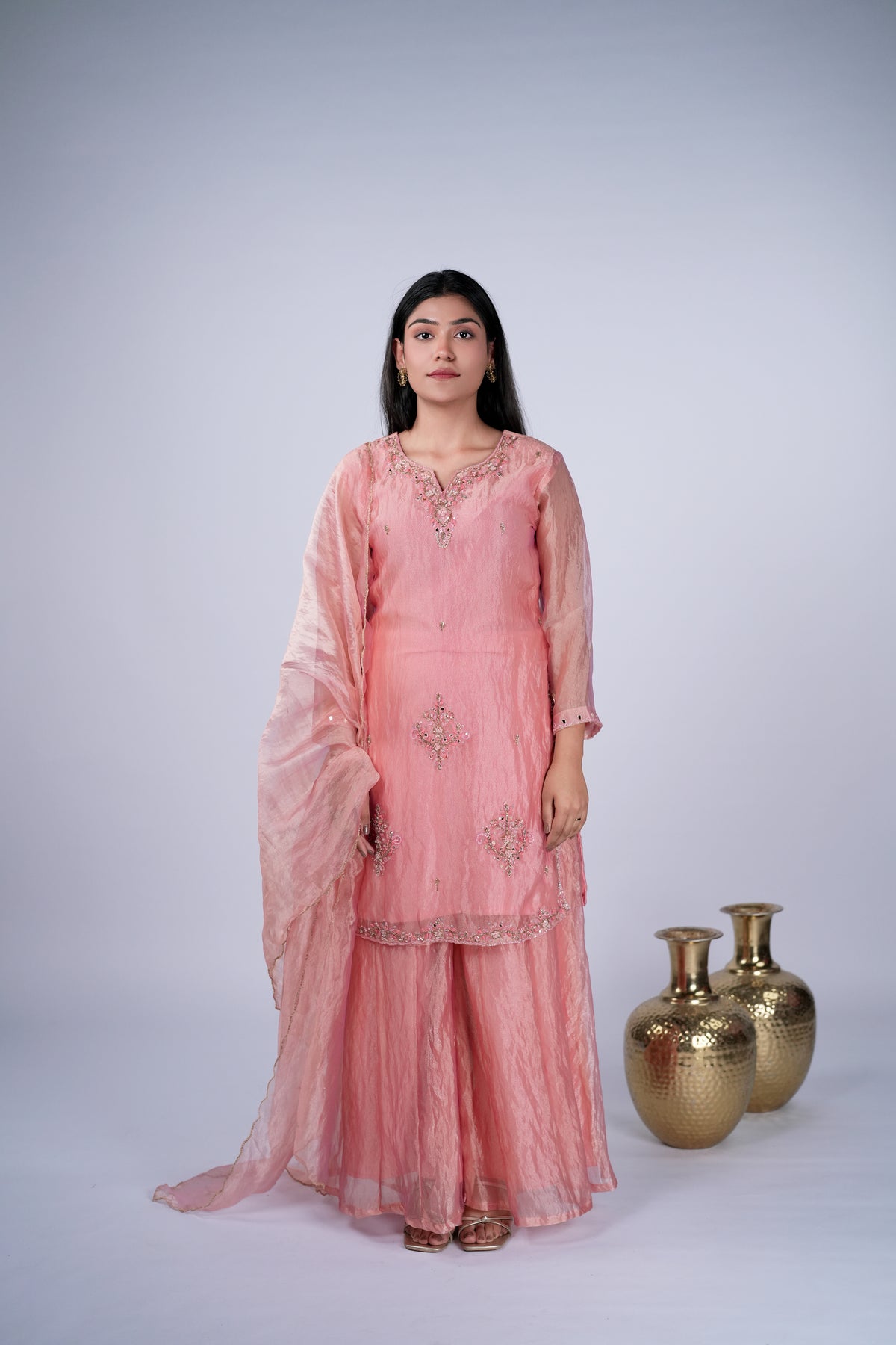Glass Shimmer Sharara Suit Set