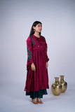 Anarkali Suit Set with Appliqué & Sequin Threadwork