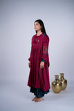 Anarkali Suit Set with Appliqué & Sequin Threadwork