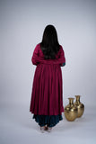 Anarkali Suit Set with Appliqué & Sequin Threadwork