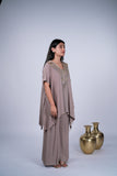 Kaftan Co-ord Set with Mirror Work & Metallic Embellishments