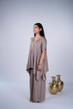 Kaftan Co-ord Set with Mirror Work & Metallic Embellishments