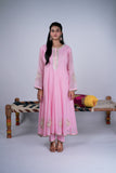 Chanderi Gota Anarkali Suit Set with Dupatta