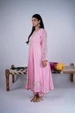 Chanderi Gota Anarkali Suit Set with Dupatta