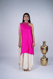 Asymmetric Indo-Western Draped Dress