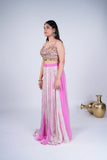 Georgette Lehenga Set with Coin & Mirror Embellishments