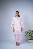 Summery Embroidered Co-ord Set with Statement Crochet
