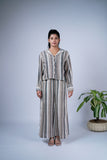Luxurious Striped Co-ord Set with Side-Slit Pants