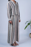Luxurious Striped Co-ord Set with Side-Slit Pants