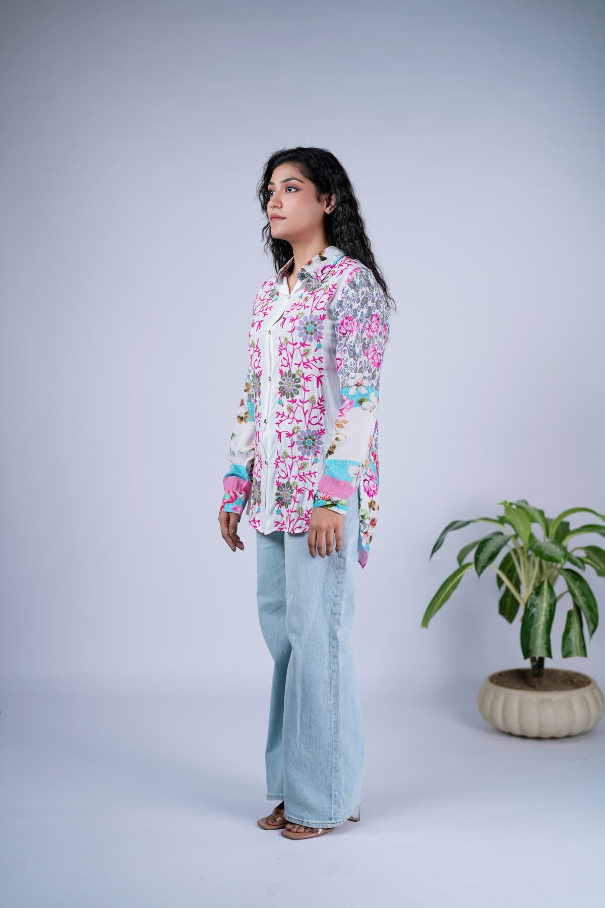 Floral Embroidered Shirt