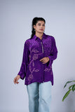 Bandhani Shirt with Mirror Work