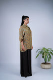 Olive Green Ajrakh Print Shirt