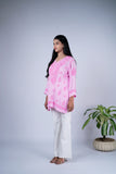 Baby Pink Tone-on-Tone Chikankari Top