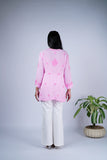 Baby Pink Tone-on-Tone Chikankari Top