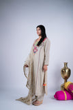 Ivory Rangrez Mirror Work Embroidered Suit Set