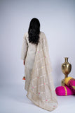 Ivory Rangrez Mirror Work Embroidered Suit Set
