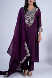 Royal Plum Embroidered Suit Set