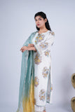 Gulbahar - Blooming Floral Soft Pastel Suit Set