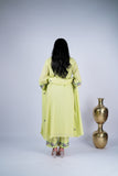 Lime Green Embroidered Suit Set