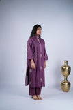 Pintuck Mauve Purple Embroidered Suit Set