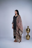 Ajrakh-Inspired Print Charcoal Black Suit Set